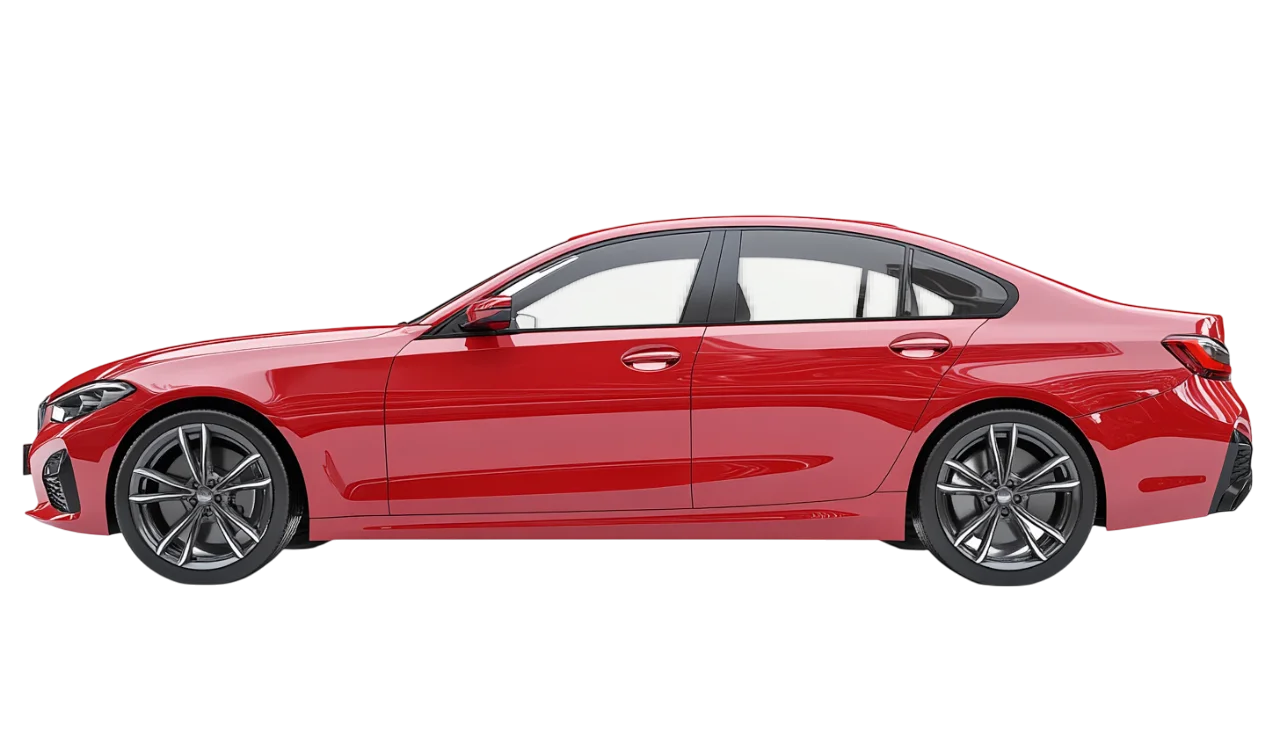 Red Luxury Sedan Side View Free PNG
