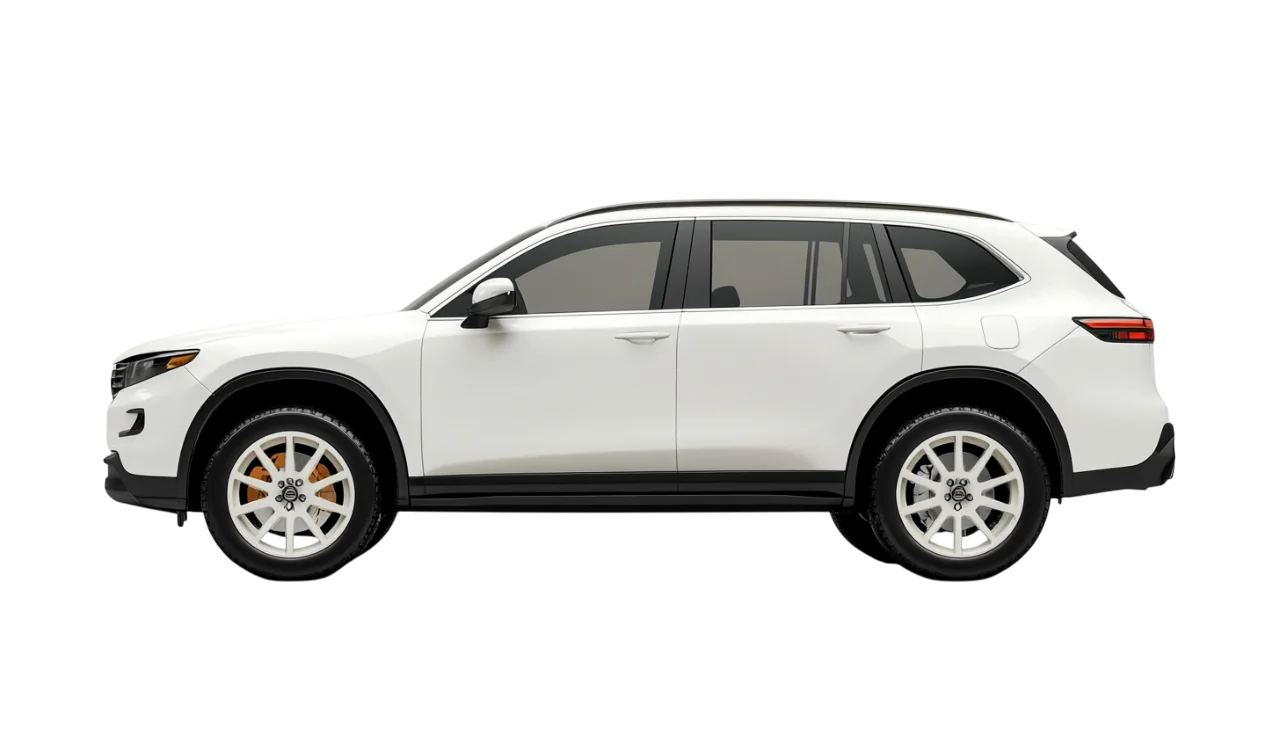 White SUV Side Profile Free PNG