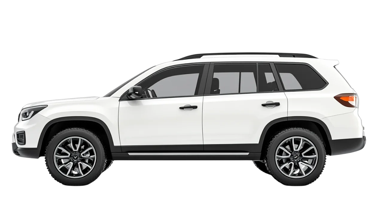White SUV Side Profile Free PNG