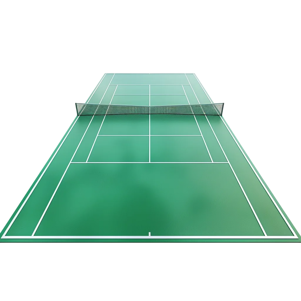 Green Tennis Court Badminton Field Isolated Free PNG
