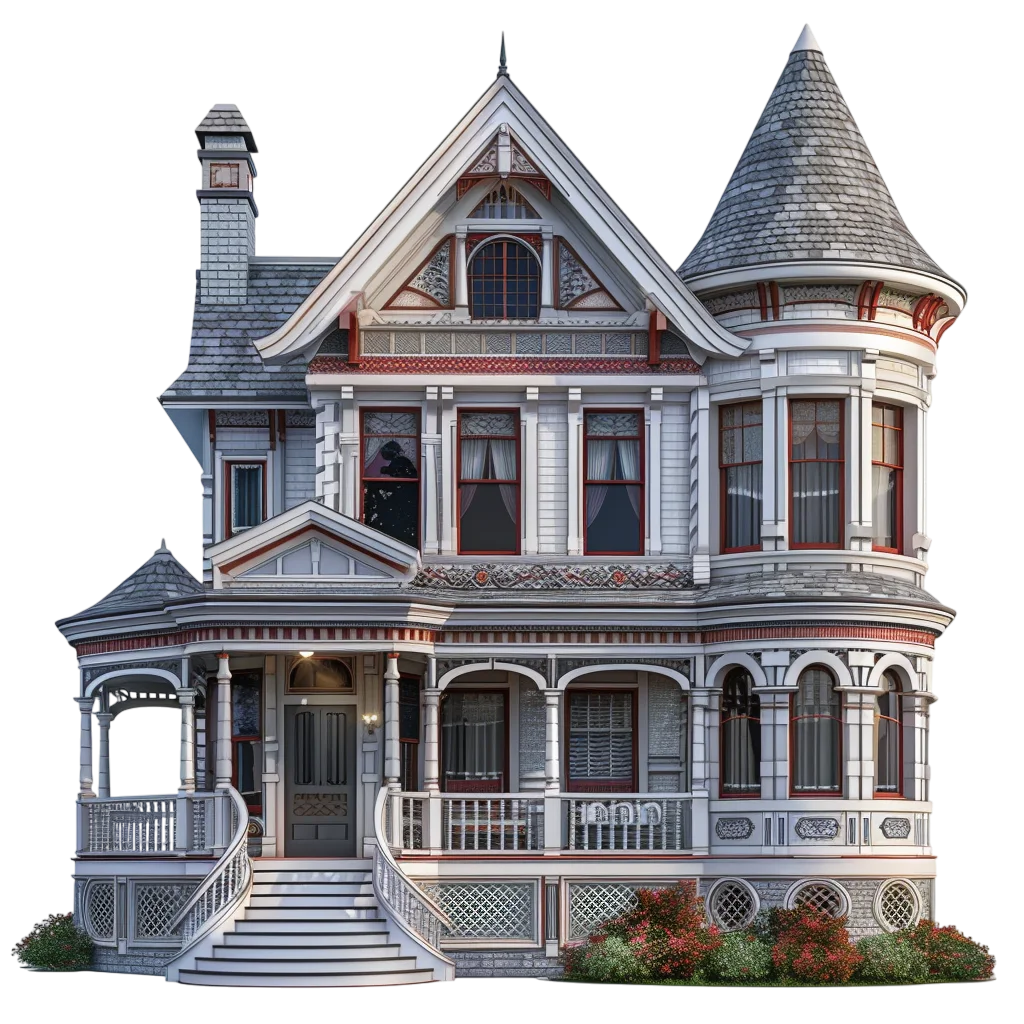 Historic Victorian House Architecture Free PNG