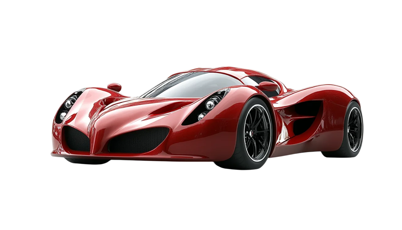 Sleek Red Modern Supercar Sports Vehicle Free PNG