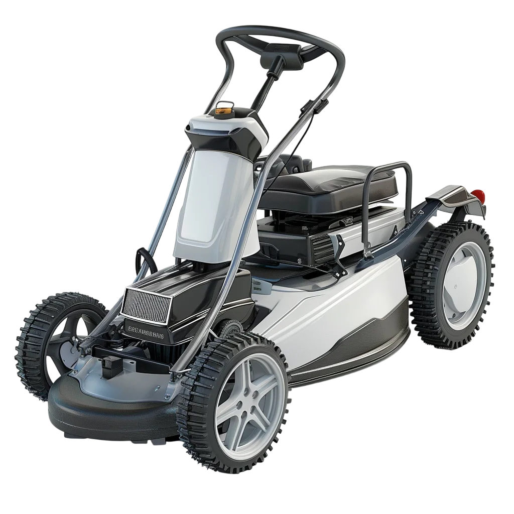 Modern Silver Lawn Mower Equipment Free PNG