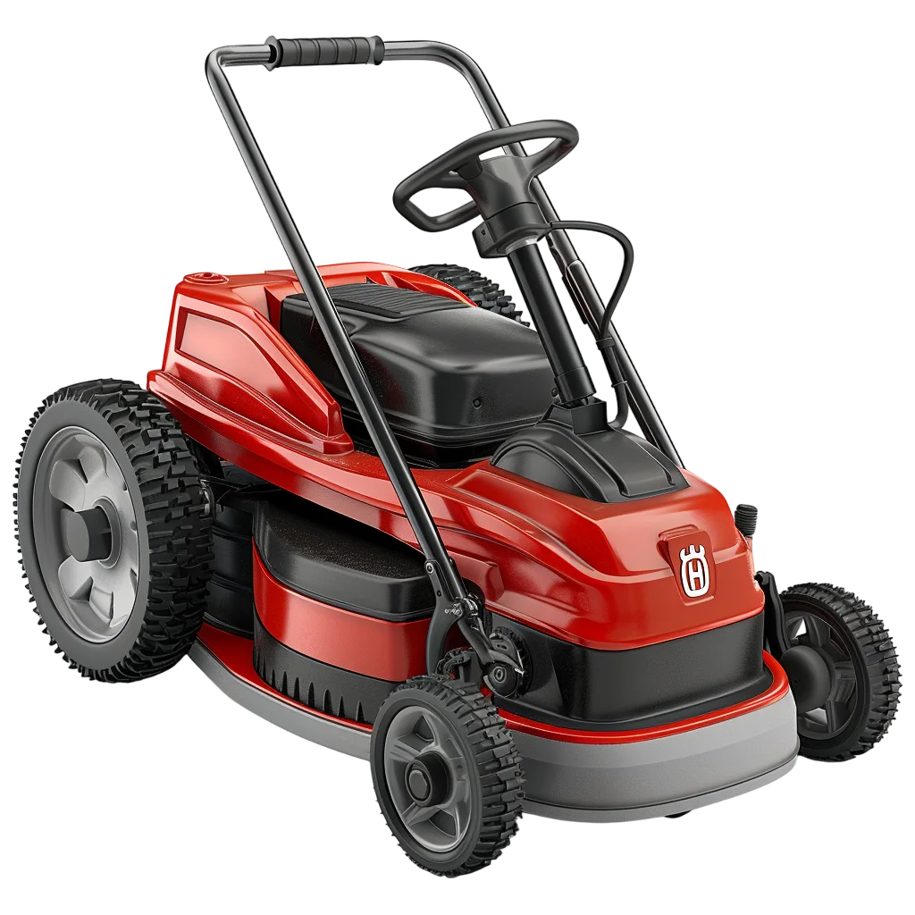 Red Push Lawn Mower Gardening Equipment Free PNG