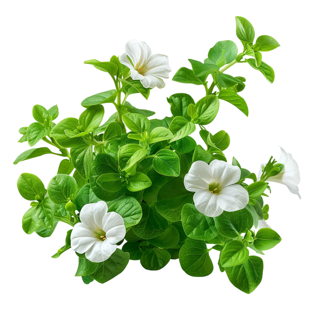 Fresh Green Watercress Herb Plant with Flowers Free PNG