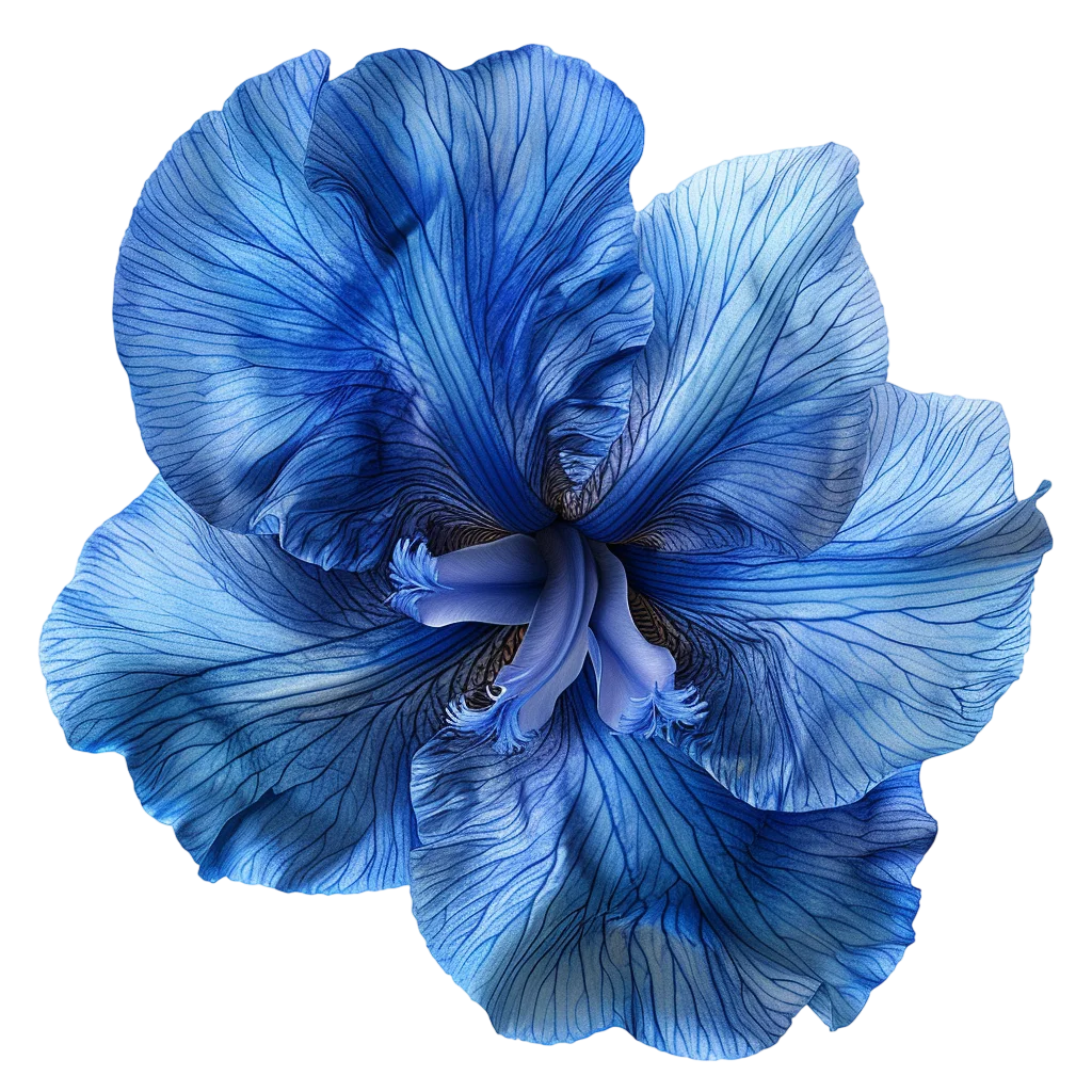 Bright Blue Hibiscus Flower Blossom Free PNG