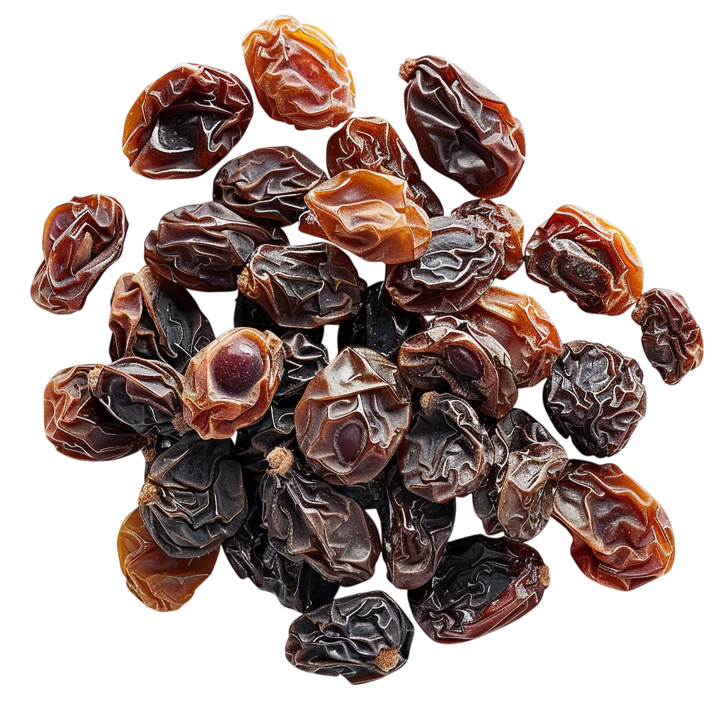 Chewy Brown Dried Raisins Heap Free PNG
