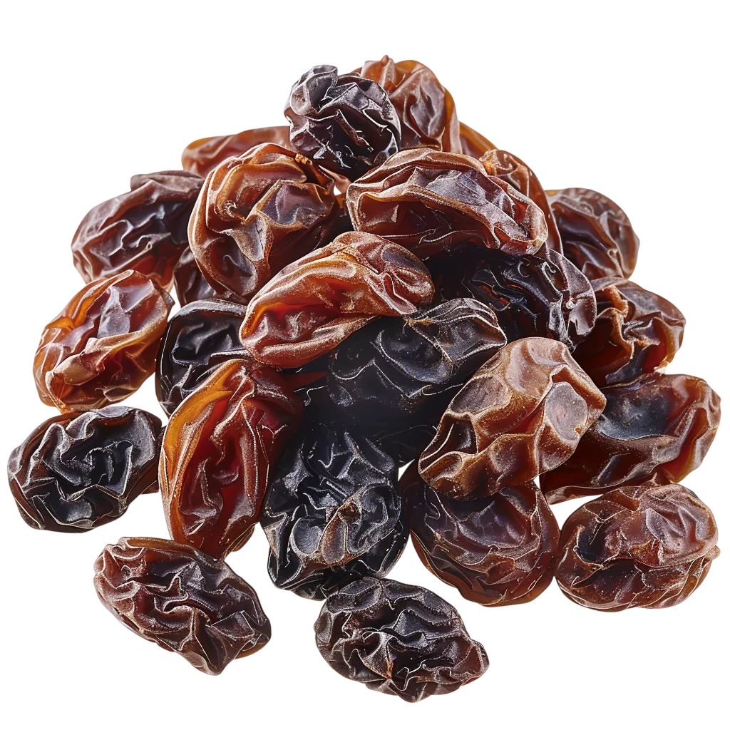 Sweet Seedless Dark Raisins Pile Free PNG
