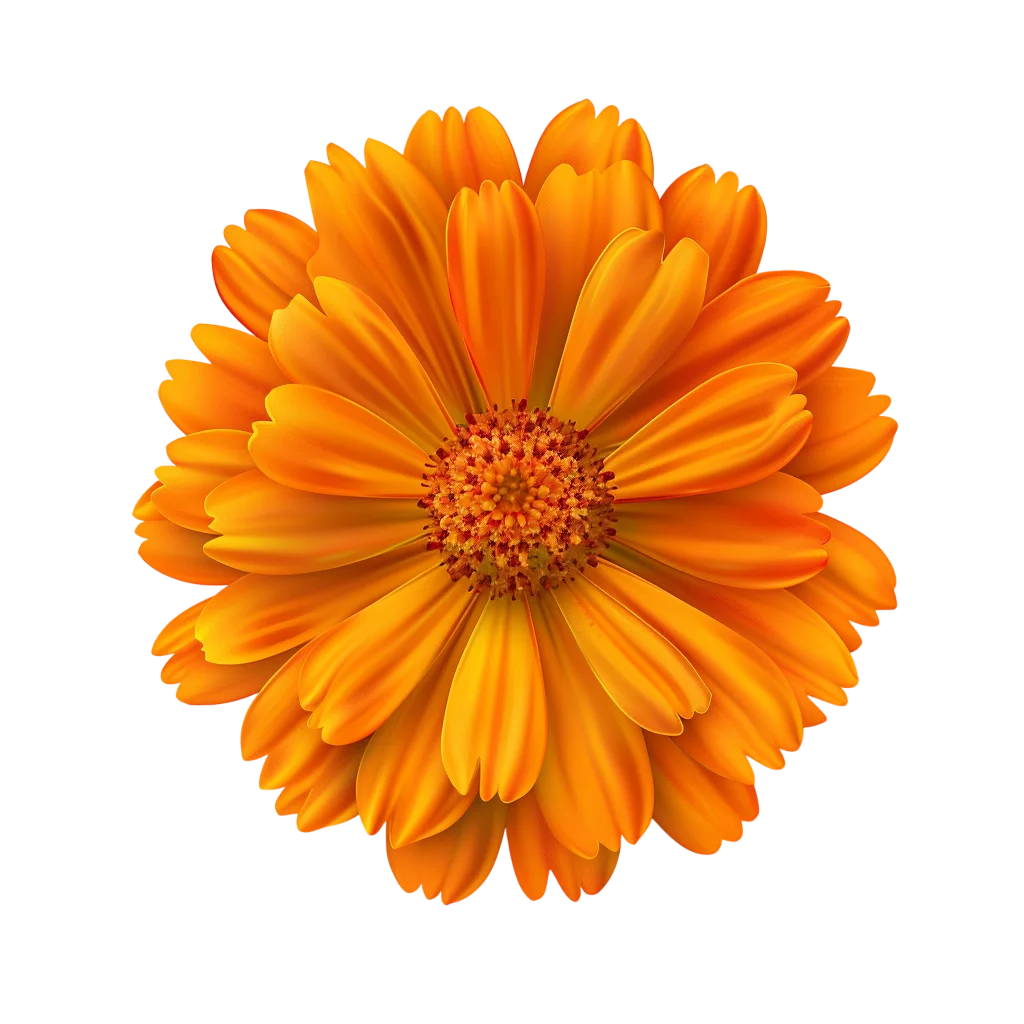 Bright Orange Calendula Marigold Blossom Free PNG