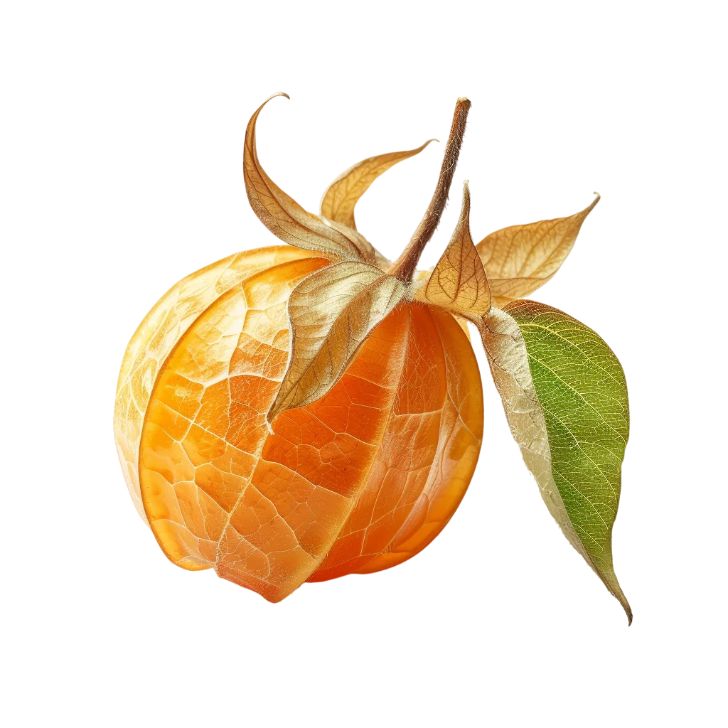 Ripe Golden Cape Gooseberry in Dried Husk Free PNG