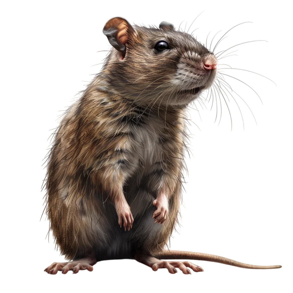 Brown Norway Rat Standing Rodent Wildlife Free PNG