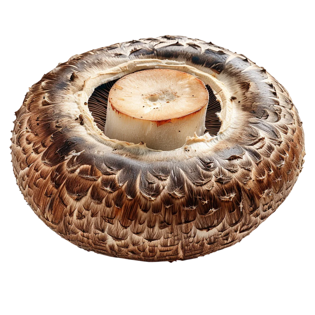 Whole Raw Portobello Mushroom Cap Isolated Free PNG