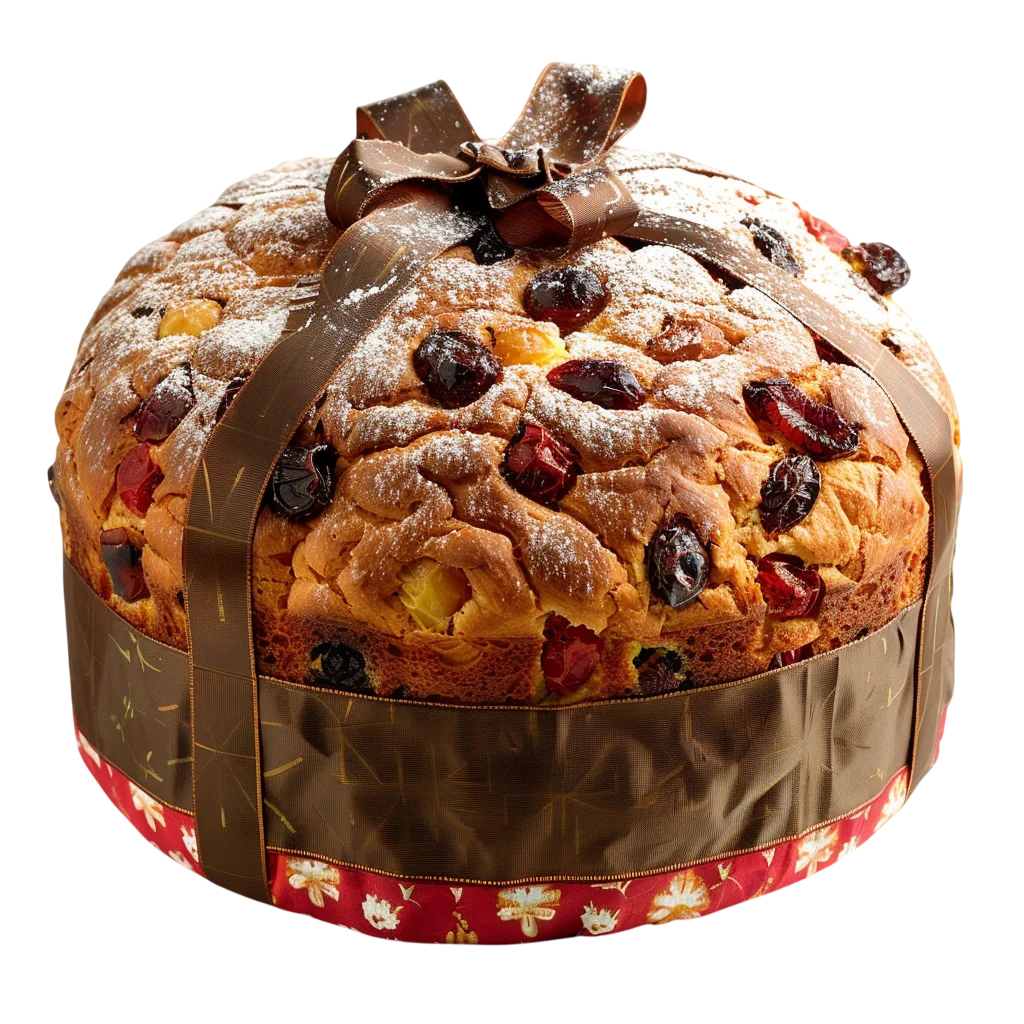 Classic Baked Panettone Christmas Cake Free PNG