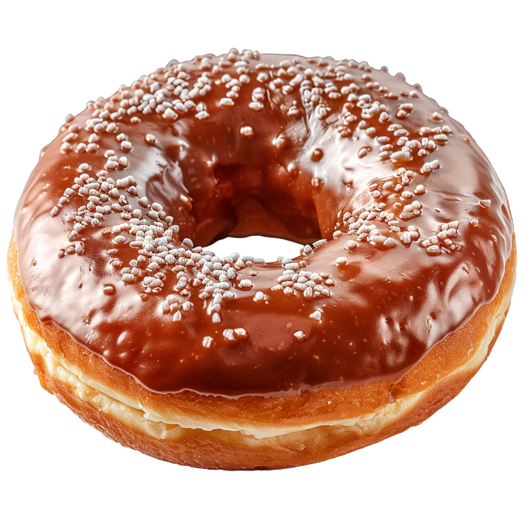 Chocolate Glazed Donut with Sprinkles Free PNG