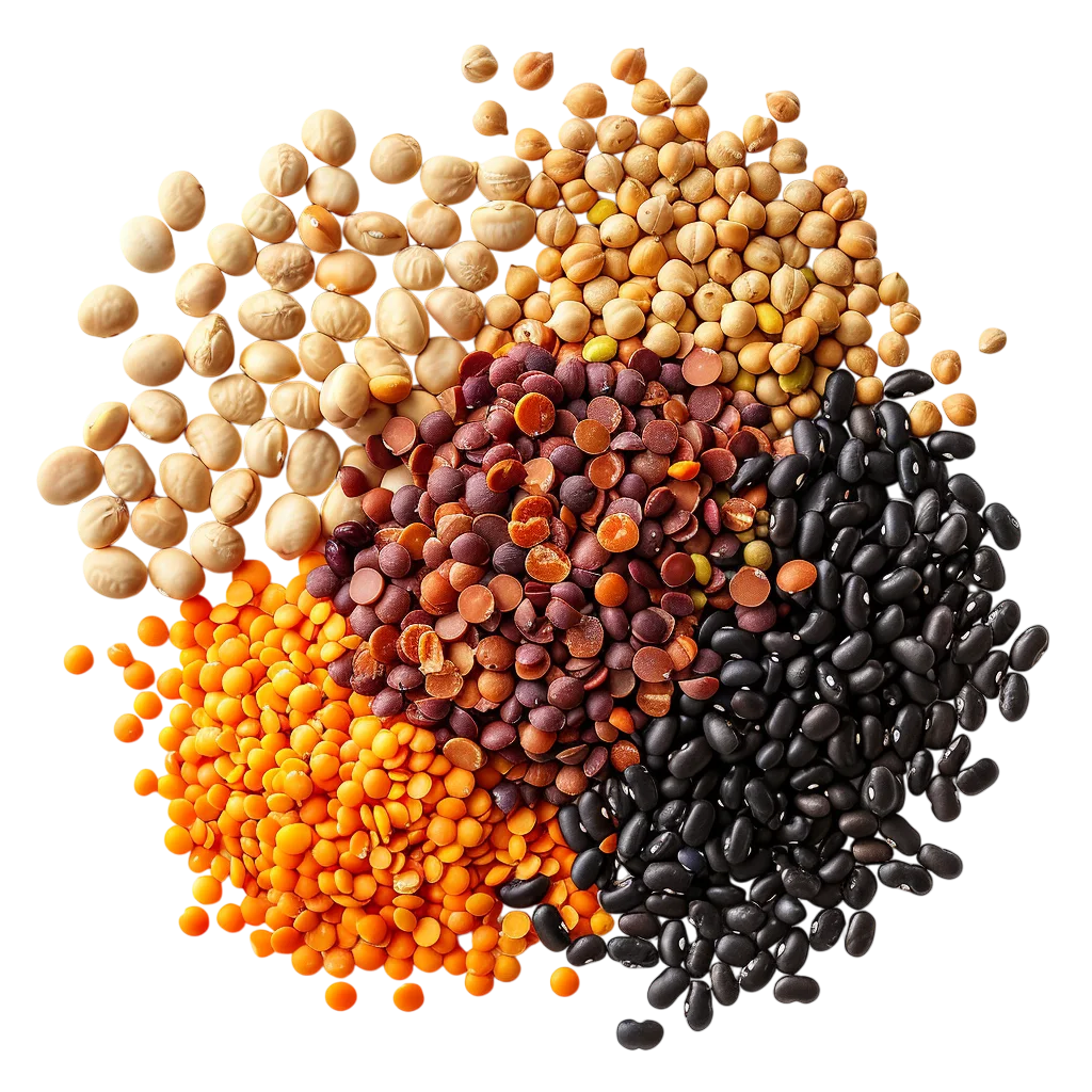 Assorted Dried Beans Legumes and Lentils Free PNG