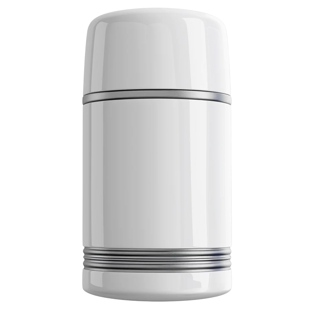 Blank White Insulated Food Jar Thermos Free PNG