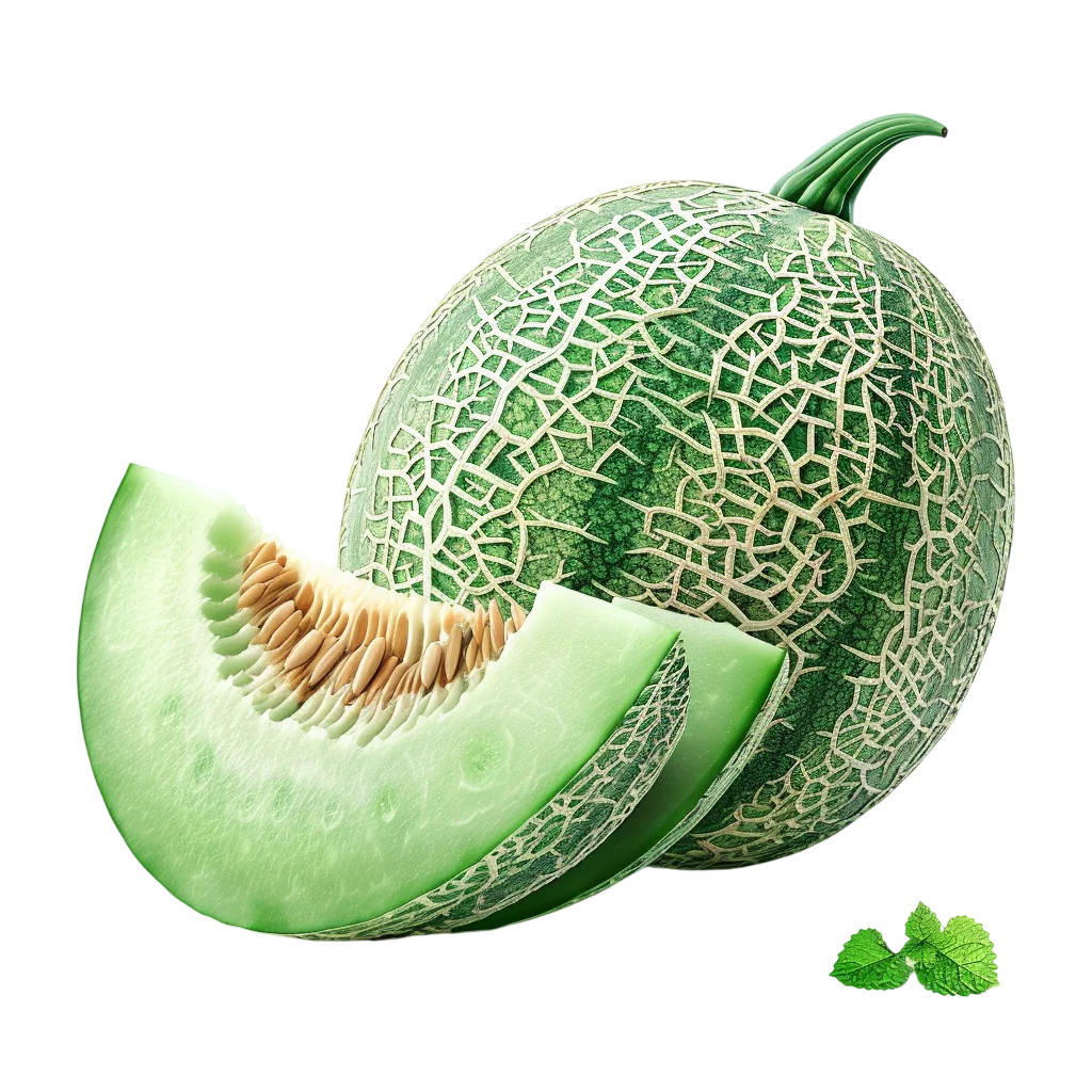 Cut Ripe Honeydew Melon Free PNG Sweet Fruit Clipart