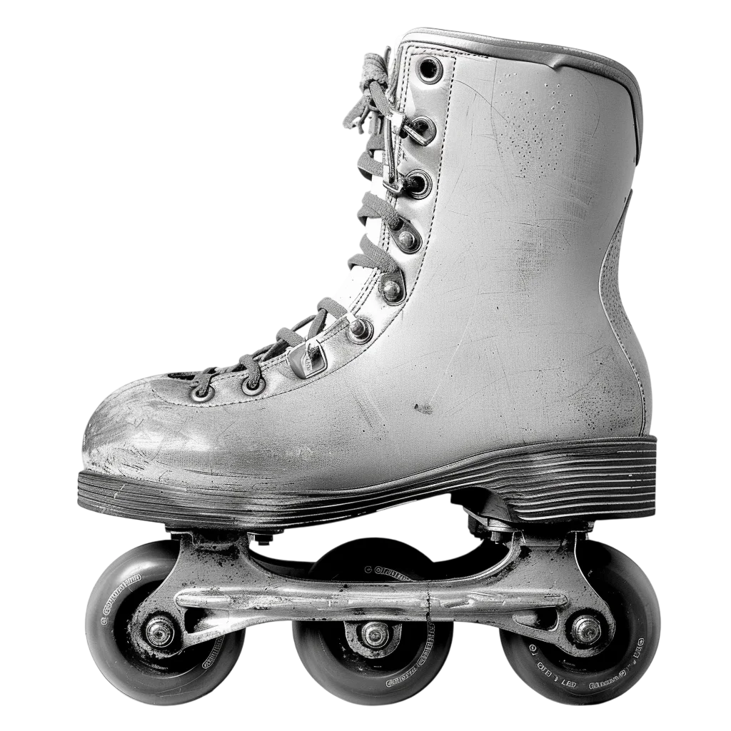 Vintage Roller Skate Side View Free PNG Sports Clipart