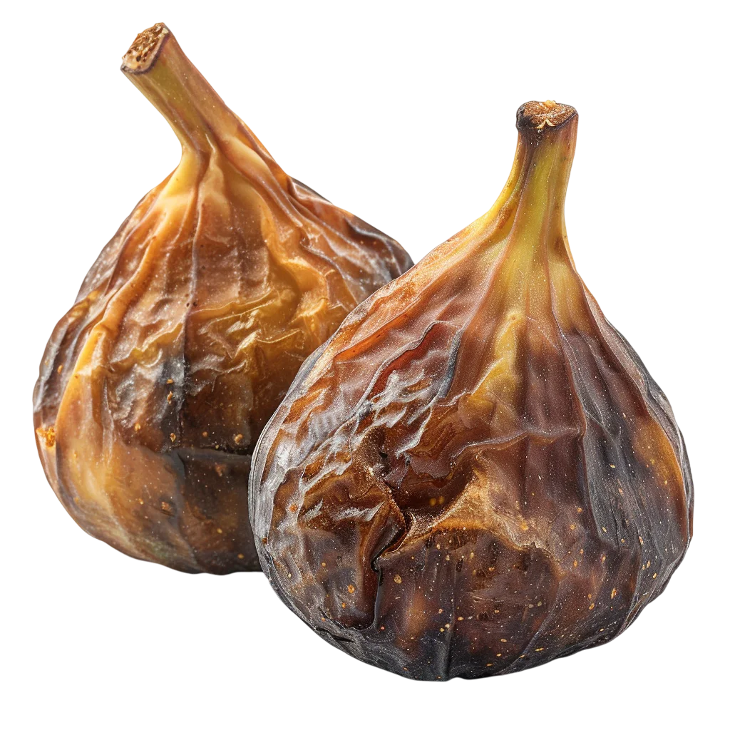 Dried Figs Pair Isolated Free PNG Fruit Clipart