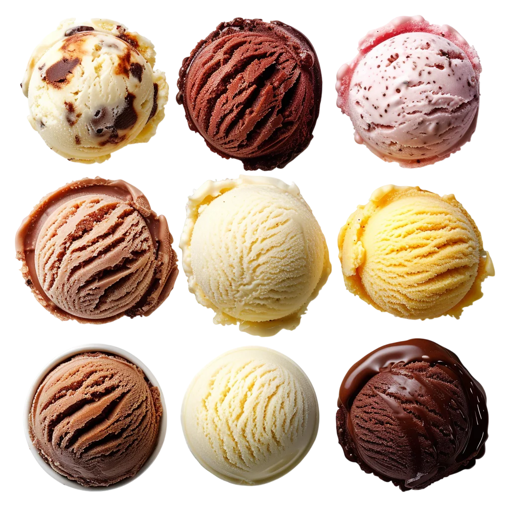 Assorted Ice Cream Scoops Set Free PNG Clipart