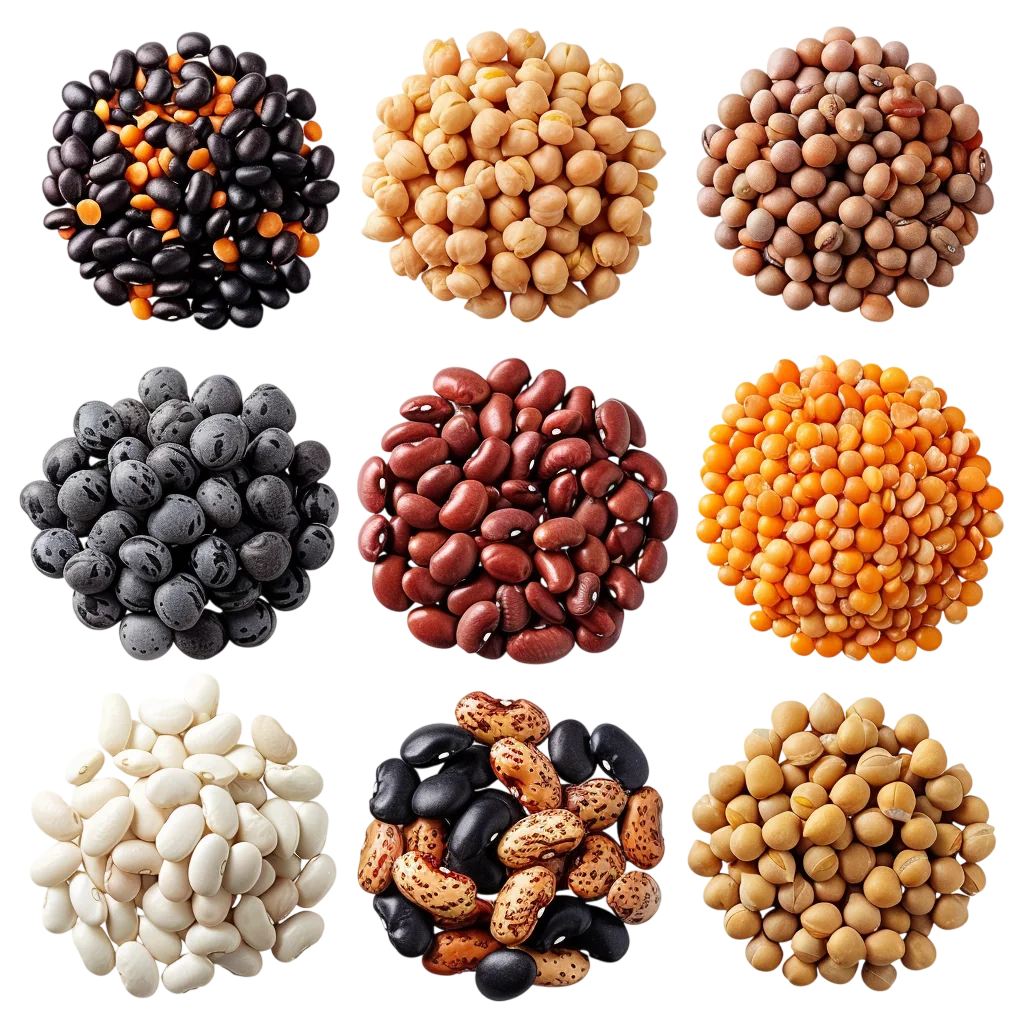 Assorted Dried Beans Lentils and Pulses Free PNG