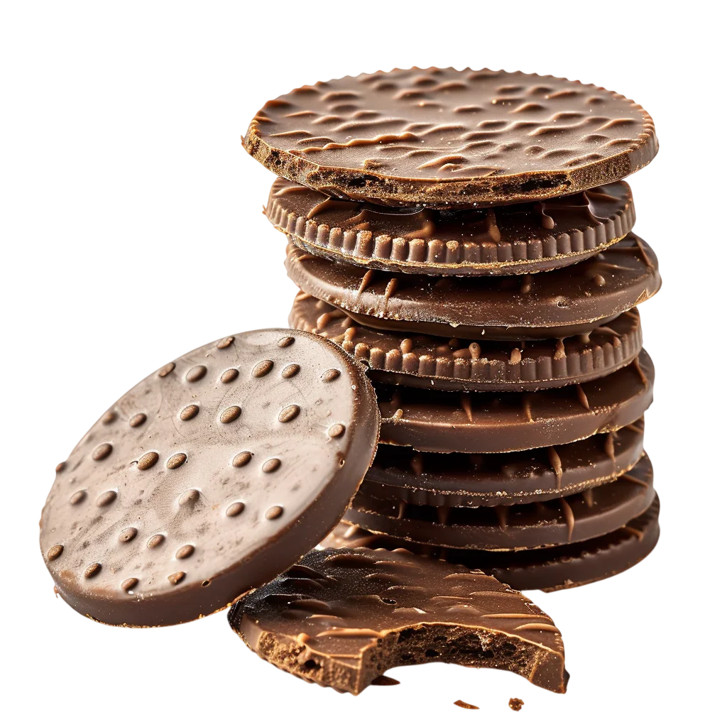 Stack of Chocolate Cookies Sweet Snack Free PNG