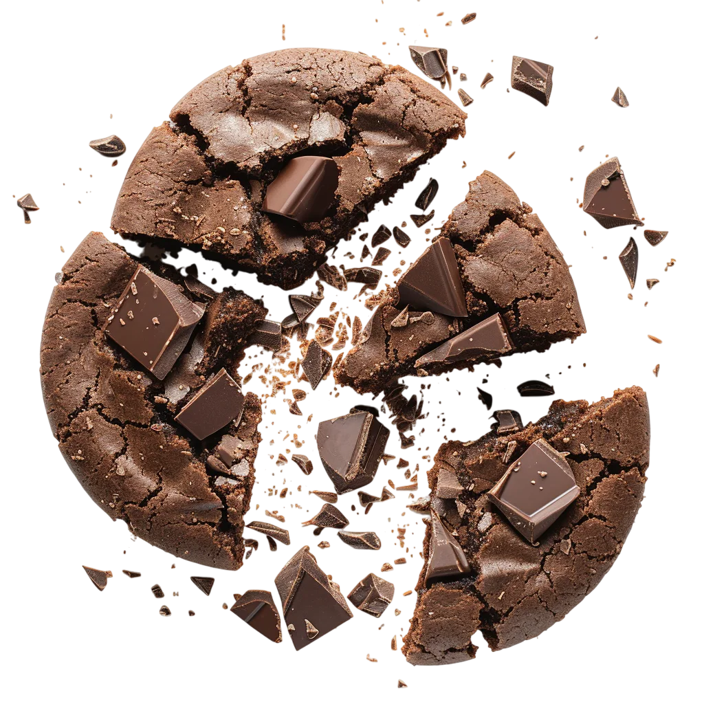 Broken Chocolate Cookie Crumbled Pieces Free PNG