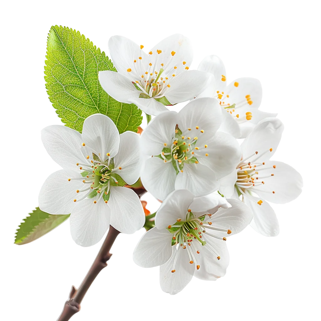 Blooming White Spring Blossom Flowers Free PNG