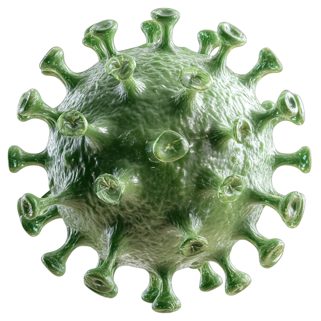 Glossy Green Coronavirus Particle Free PNG