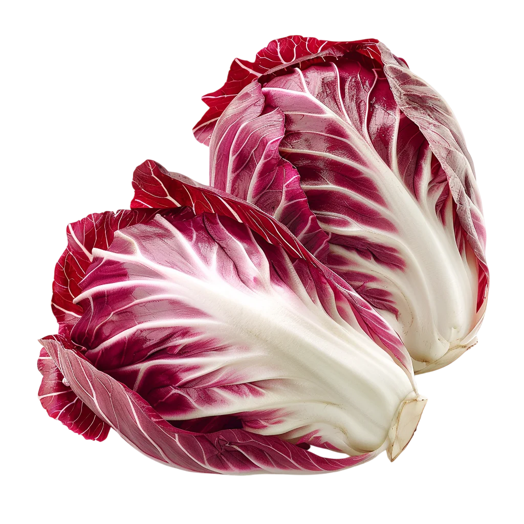 Two Burgundy Radicchio Heads | Free PNG