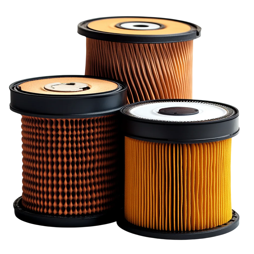 Three Pleated Filter Cartridges | Free PNG