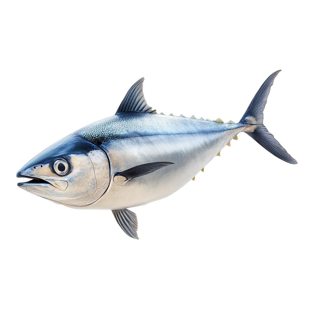 Realistic Silver-Blue Tuna Fish Free PNG