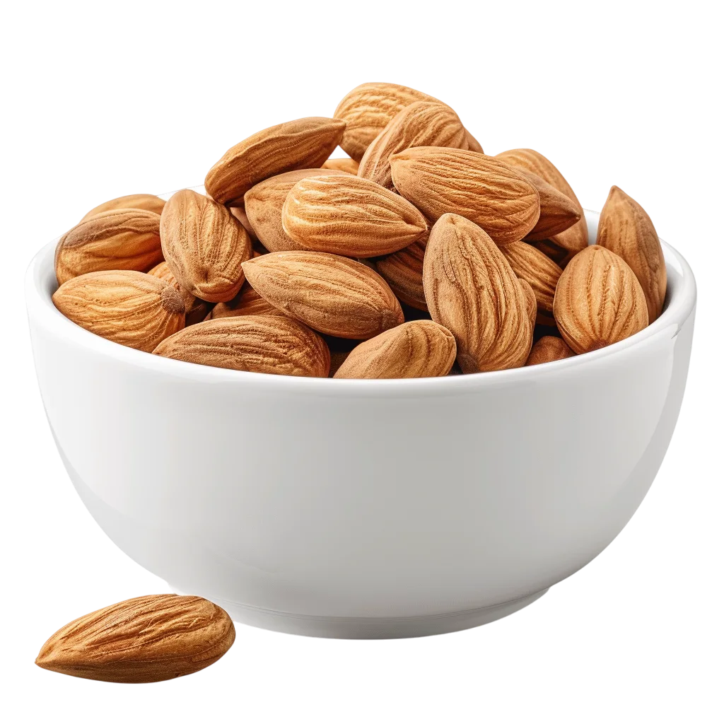 Bowl of Whole Almonds | Free PNG