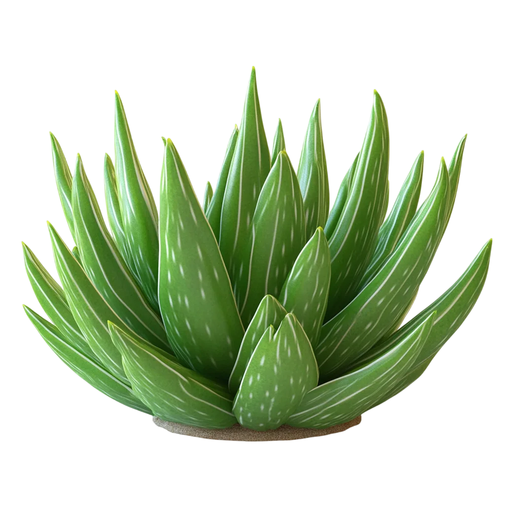 Green Speckled Succulent Rosette Plant Free PNG