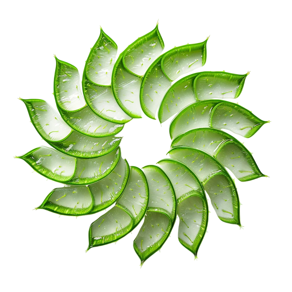 Circular Aloe Vera Slices with Gel | Free PNG