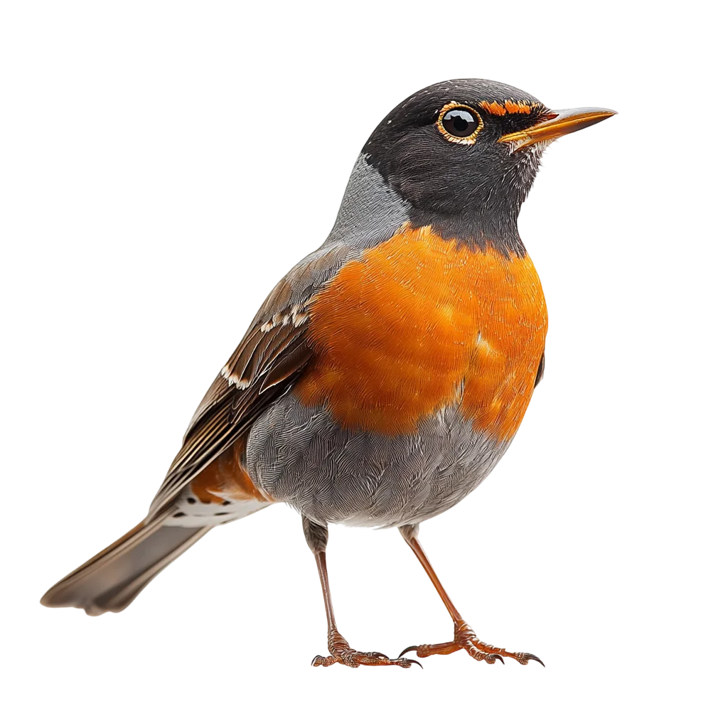 American Robin Standing in Profile | Free PNG