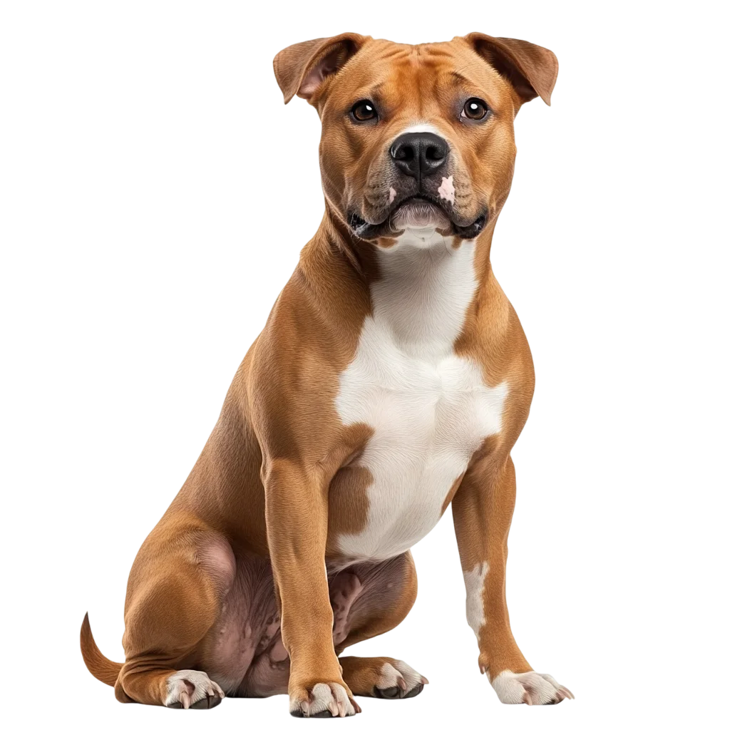 Seated Brown and White Dog Portrait Free PNG