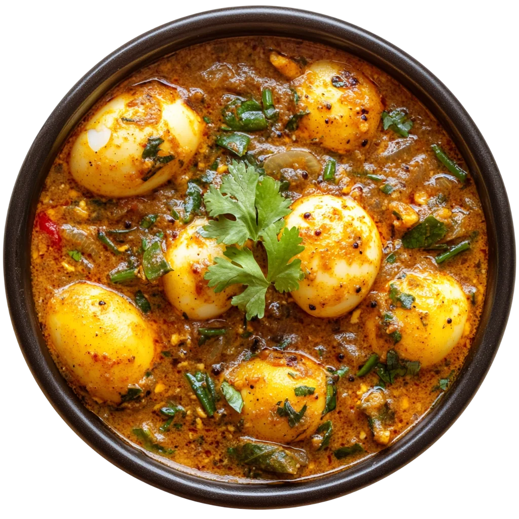 Spicy Egg Curry in a Bowl Free PNG