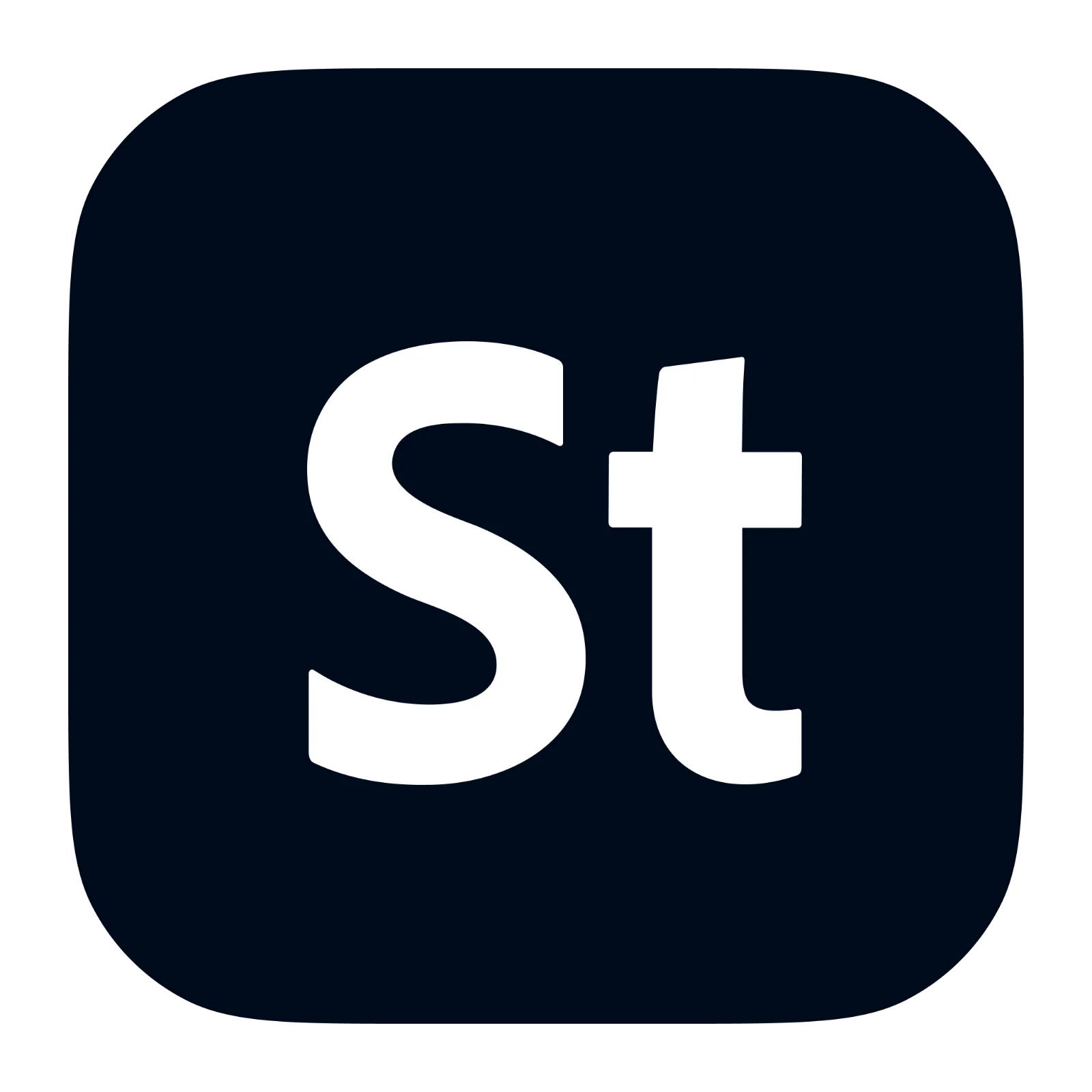 White St Lettermark on Navy Rounded Square | Free PNG