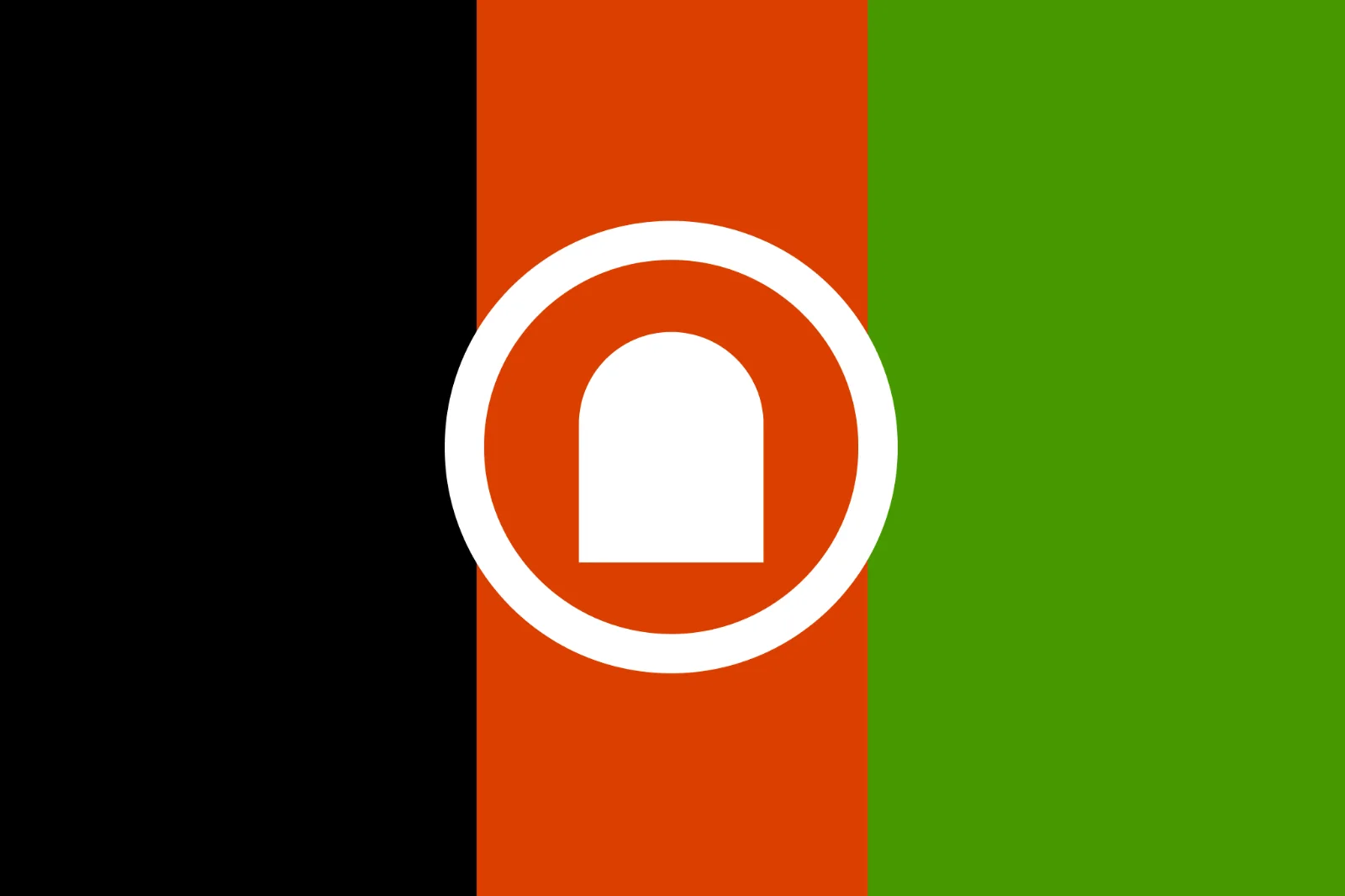 White Padlock Icon on Tricolor Background Free PNG