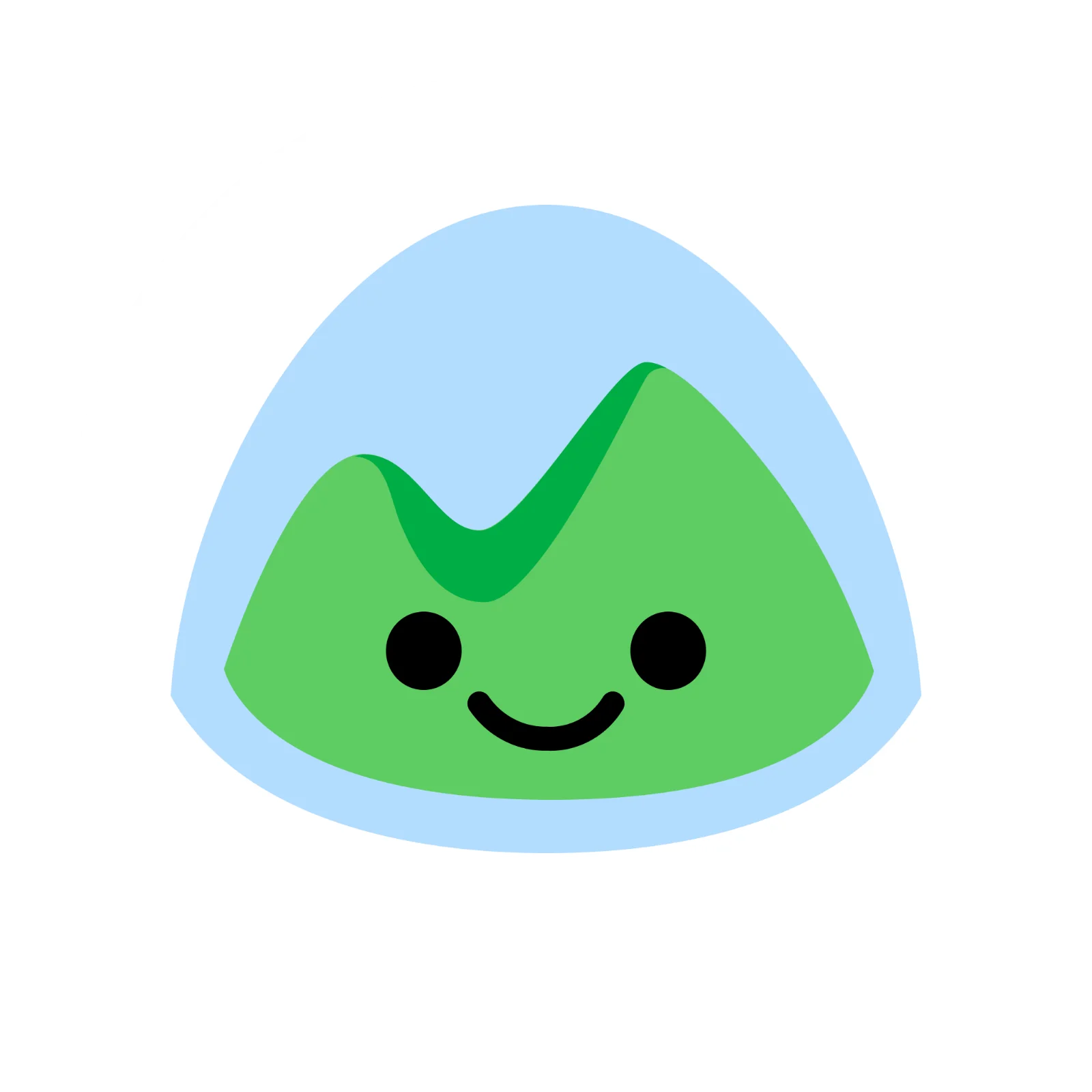 Smiling Green Mountain Mascot Free PNG