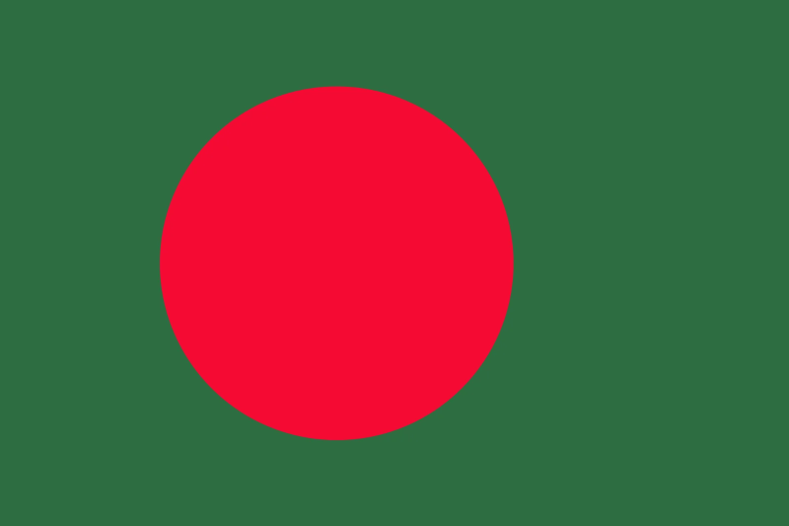 Bangladesh Flag with Red Circle on Green | Free PNG