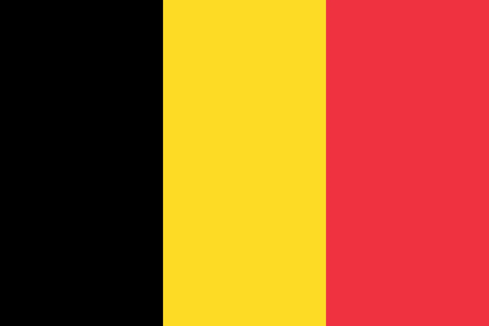 Belgium Flag with Black, Yellow, and Red Vertical Stripes Free PNG