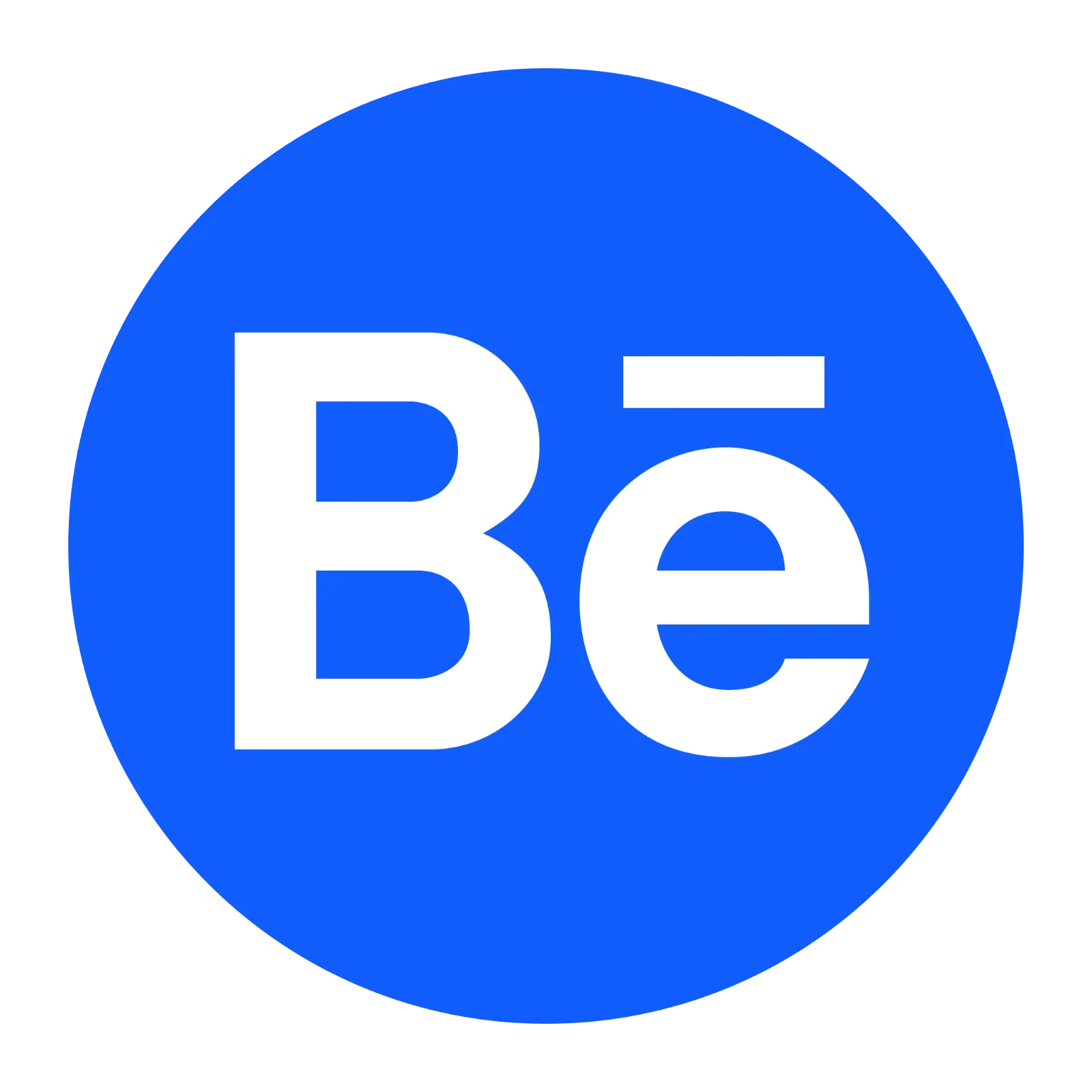 Behance Logo in Blue Circle Free PNG