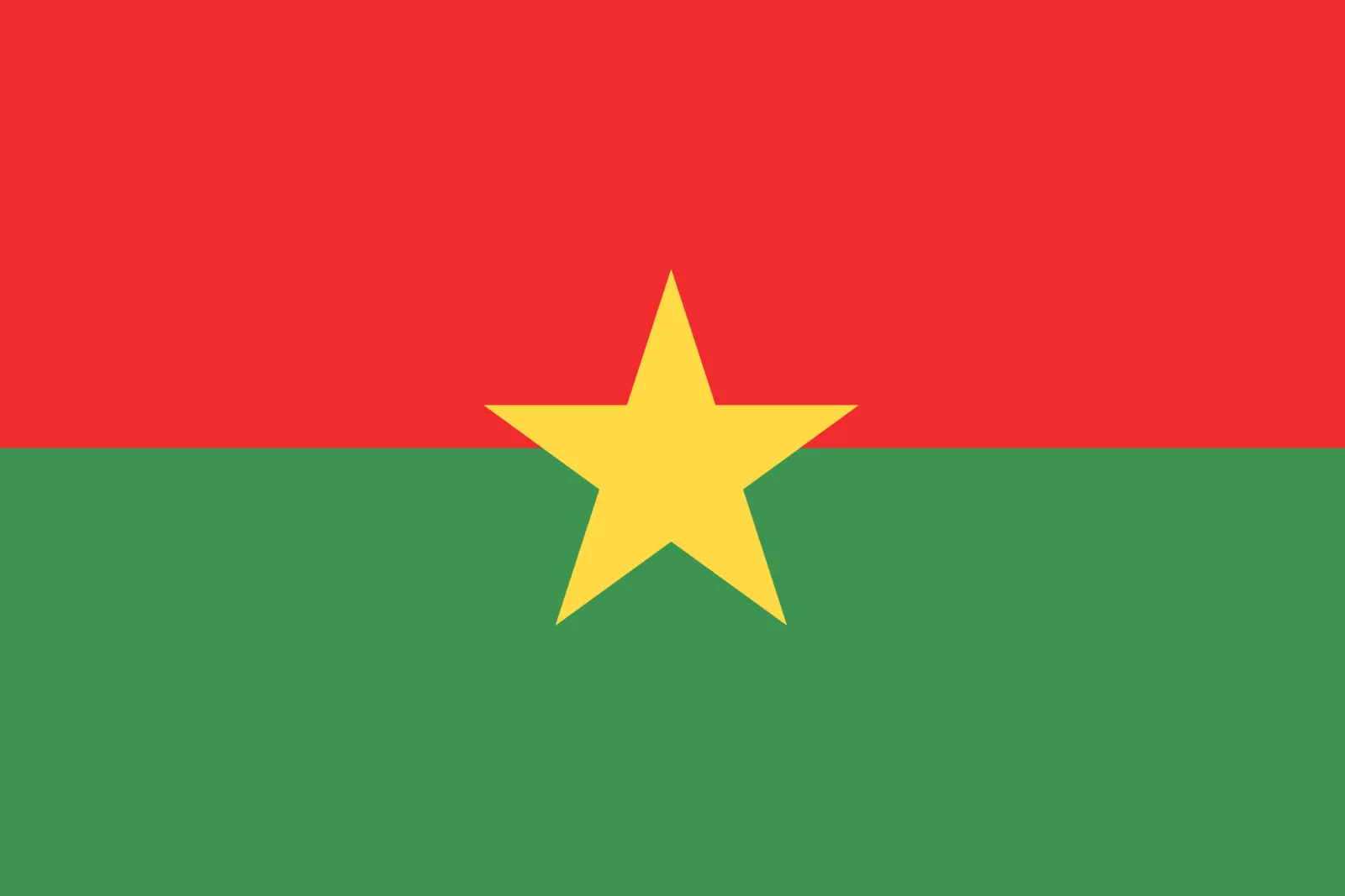 Burkina Faso Flag with Yellow Star Free PNG