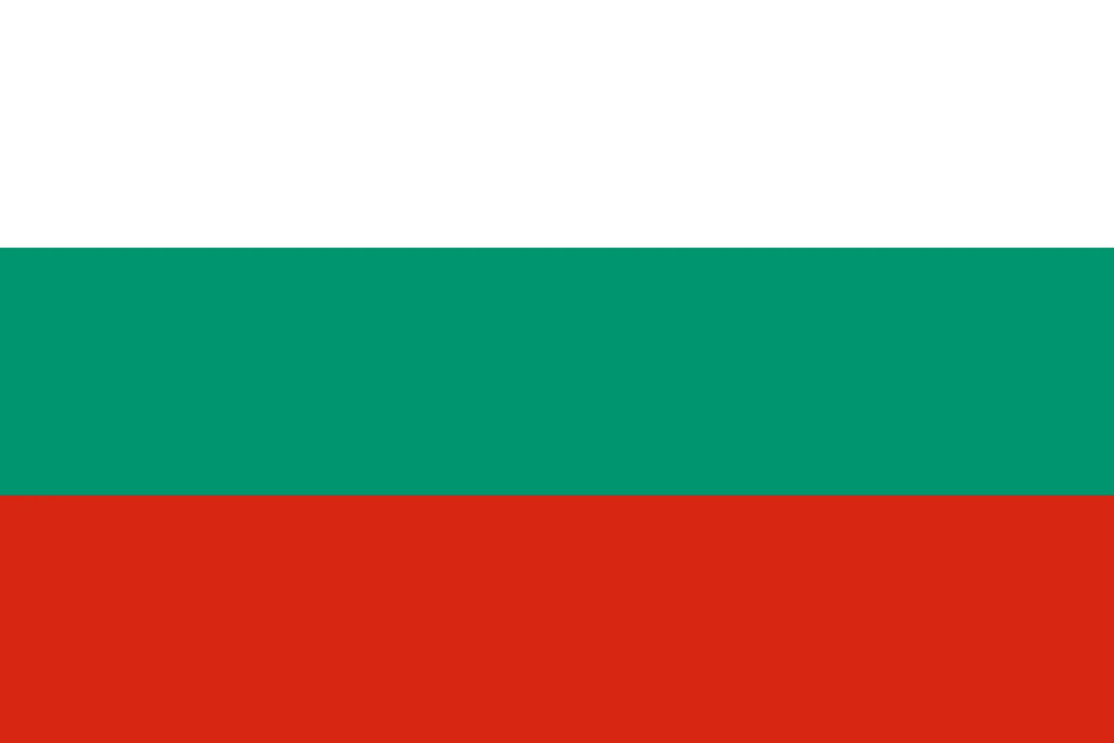 Bulgarian Flag with White, Green, and Red Stripes Free PNG