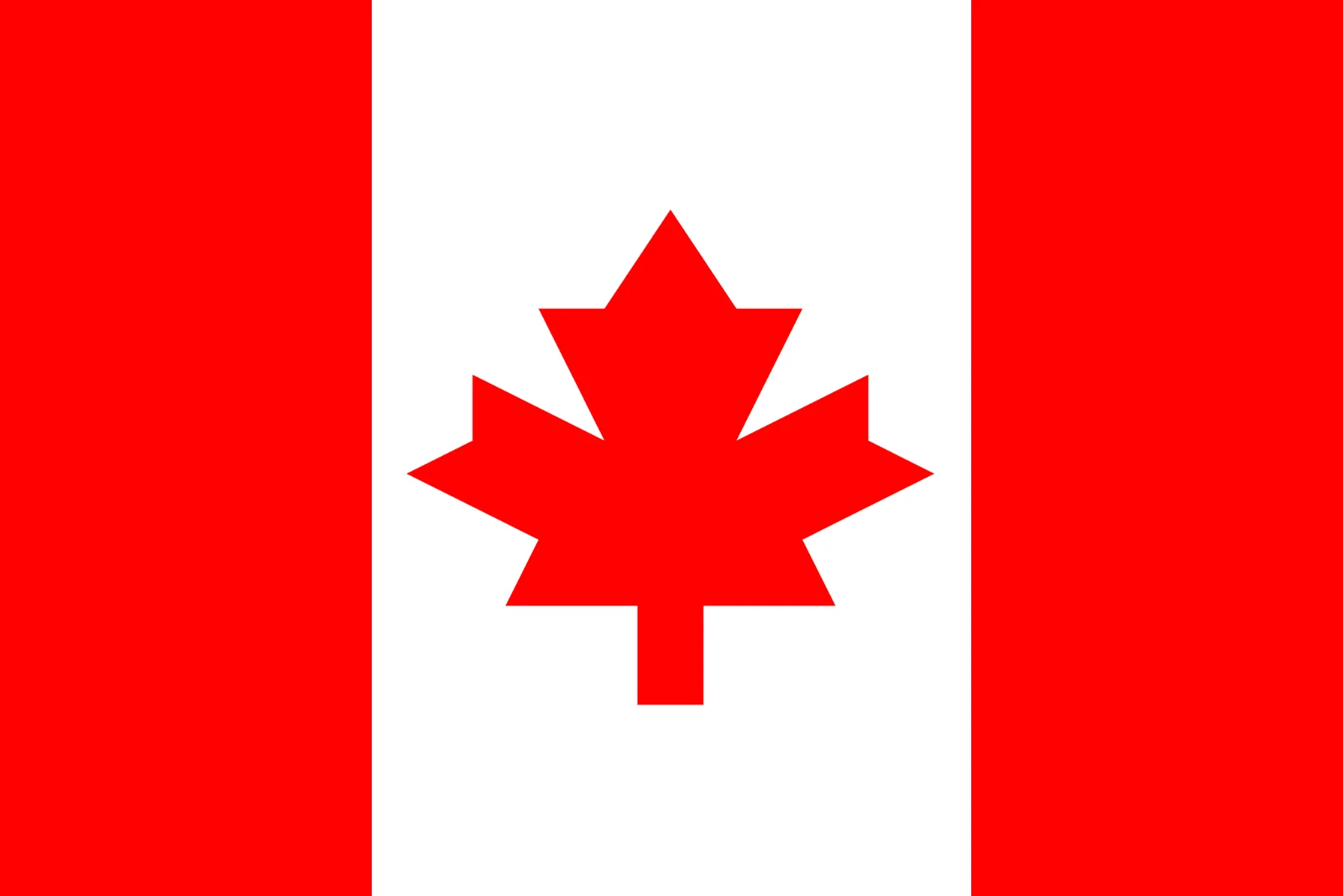 Canadian Flag with Red Maple Leaf Free PNG