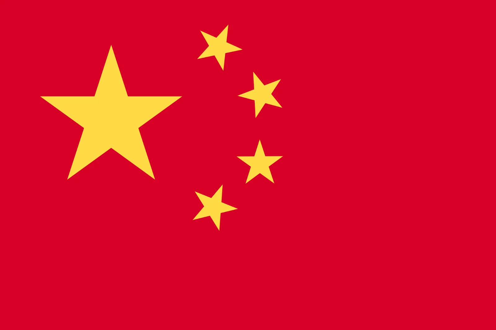 China Flag with Five Yellow Stars Free PNG