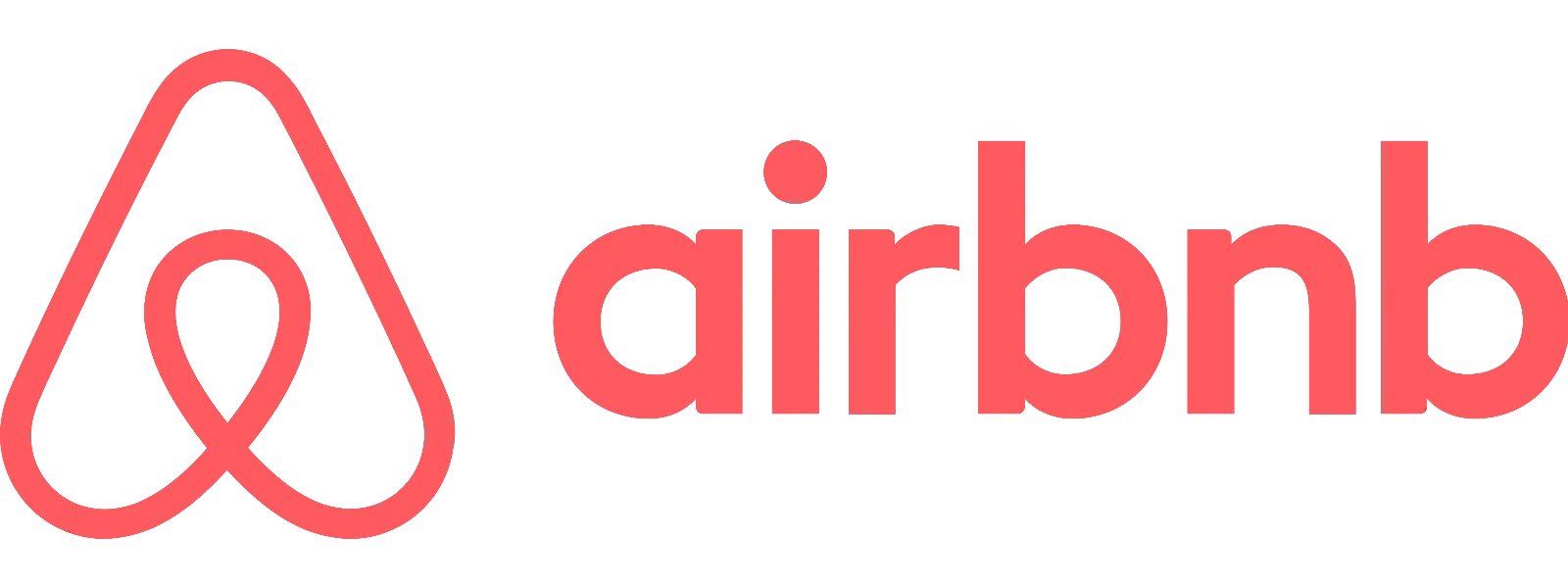 Airbnb Logo and Wordmark on Black Background - Free PNG