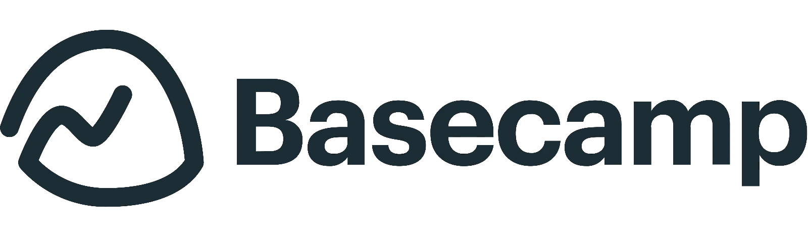 Basecamp Wordmark and Mountain Emblem Free PNG